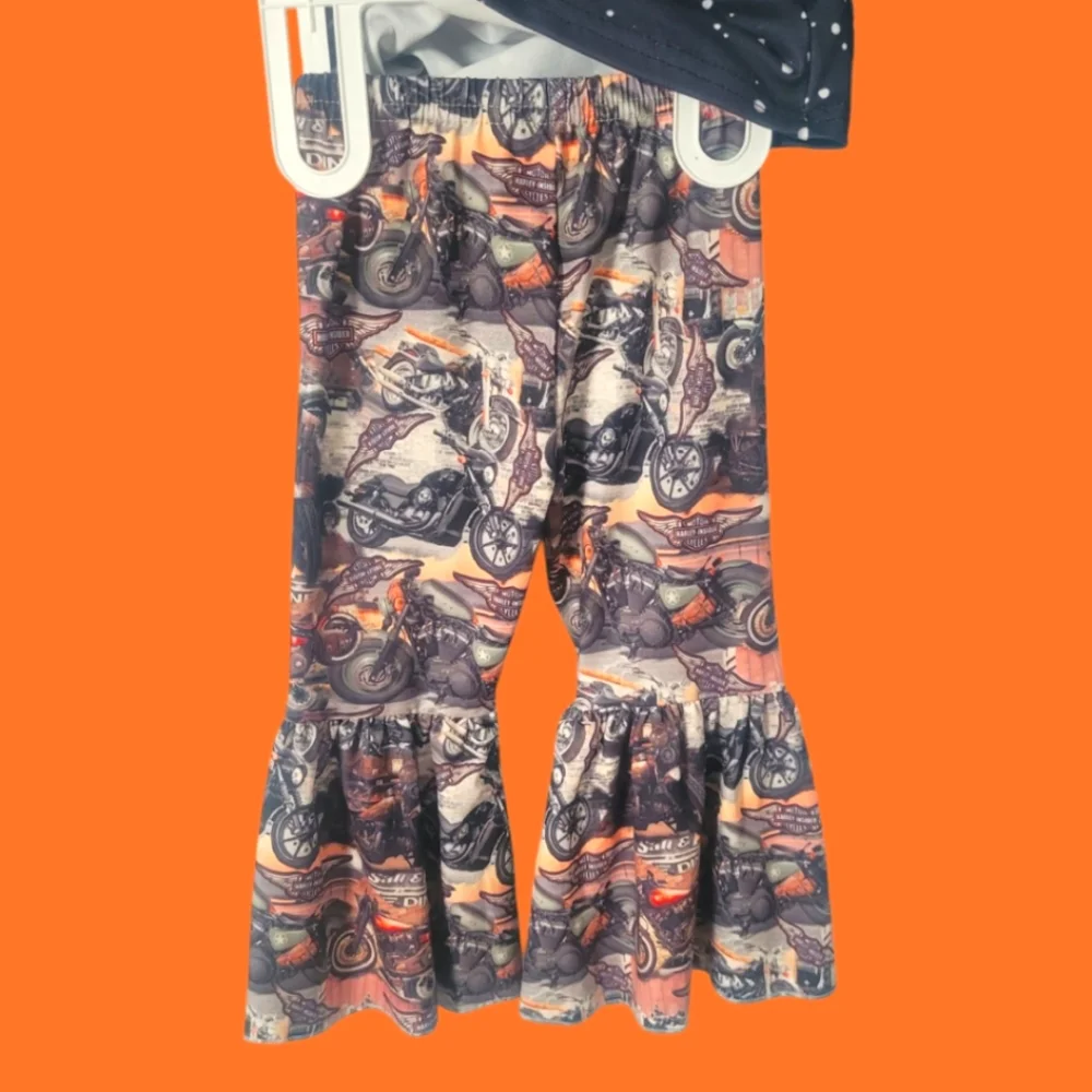 Girl Stylish Harley-Davidson Inspired Set – NWT – Size XXS (6–12 Months)